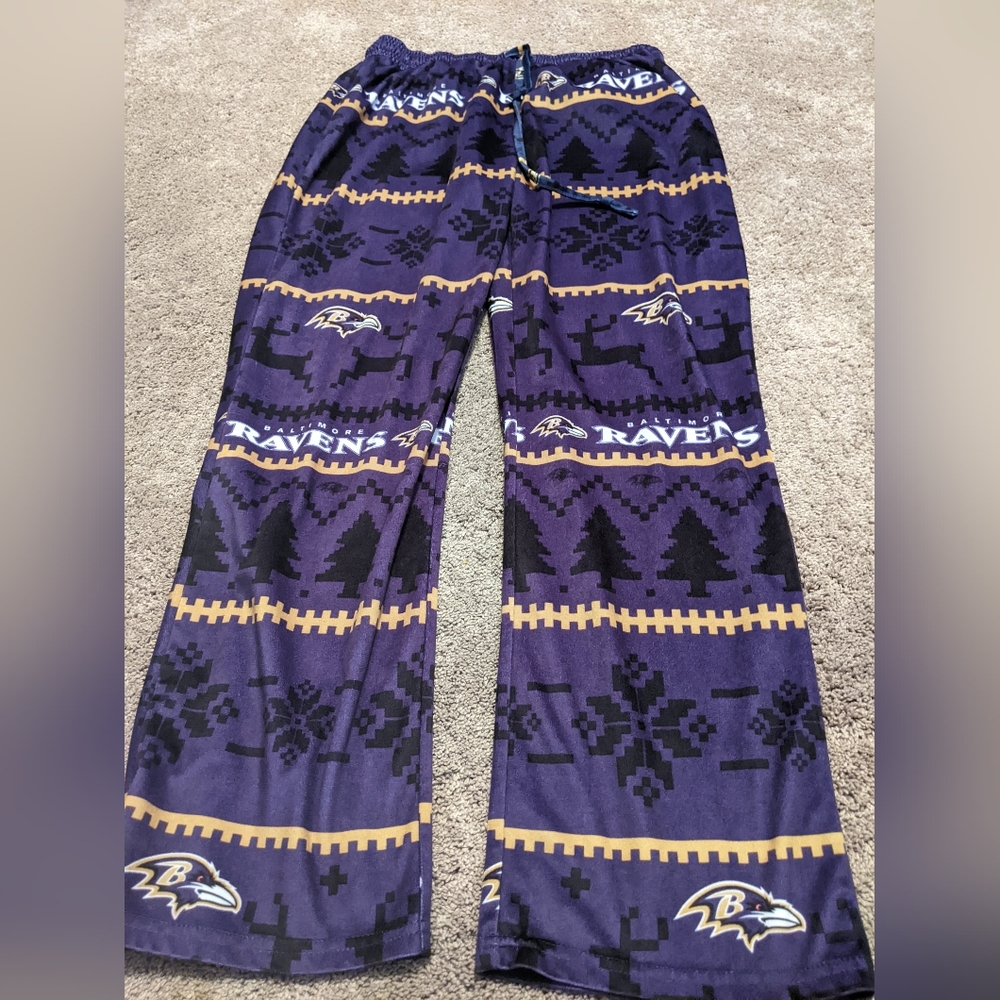 Unisex Baltimore Ravens Flannel Pajamas Size XL - Picture 9 of 14